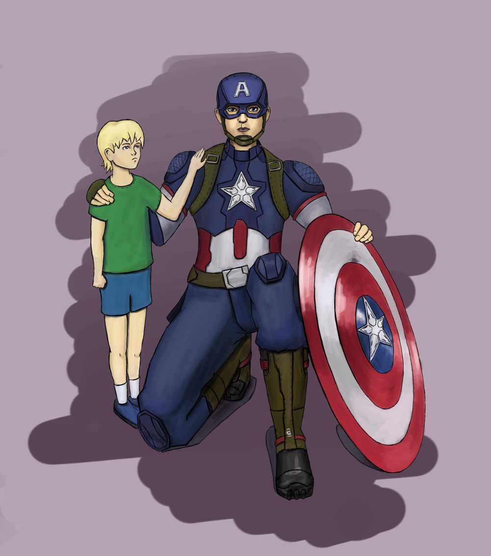 Капитан Америка с сыном