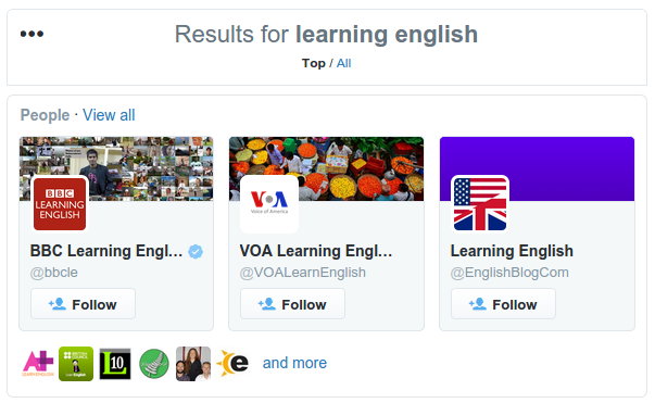 Learning English twitter