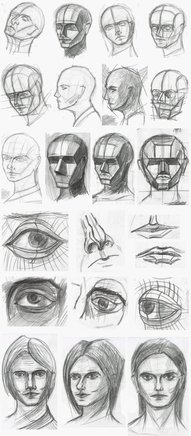 Рисование головы человека по представлению