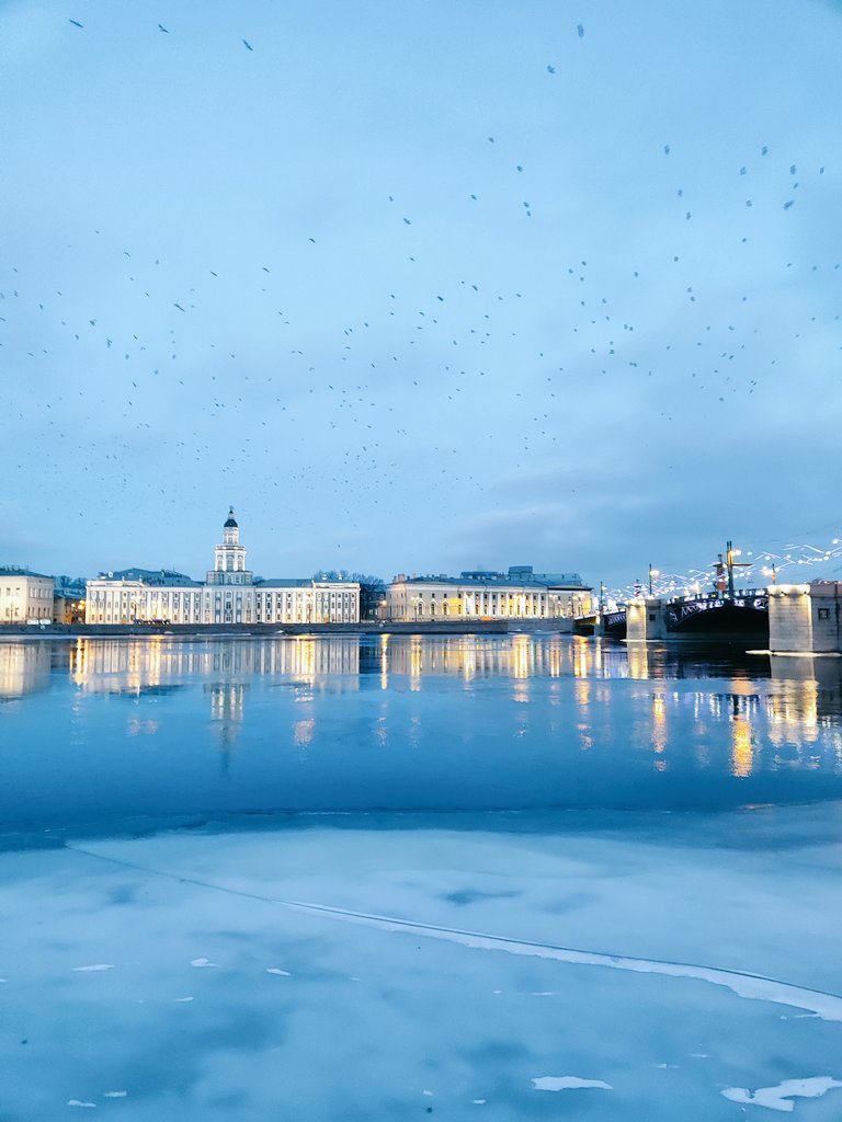 Рассвет зимой в Петербурге
