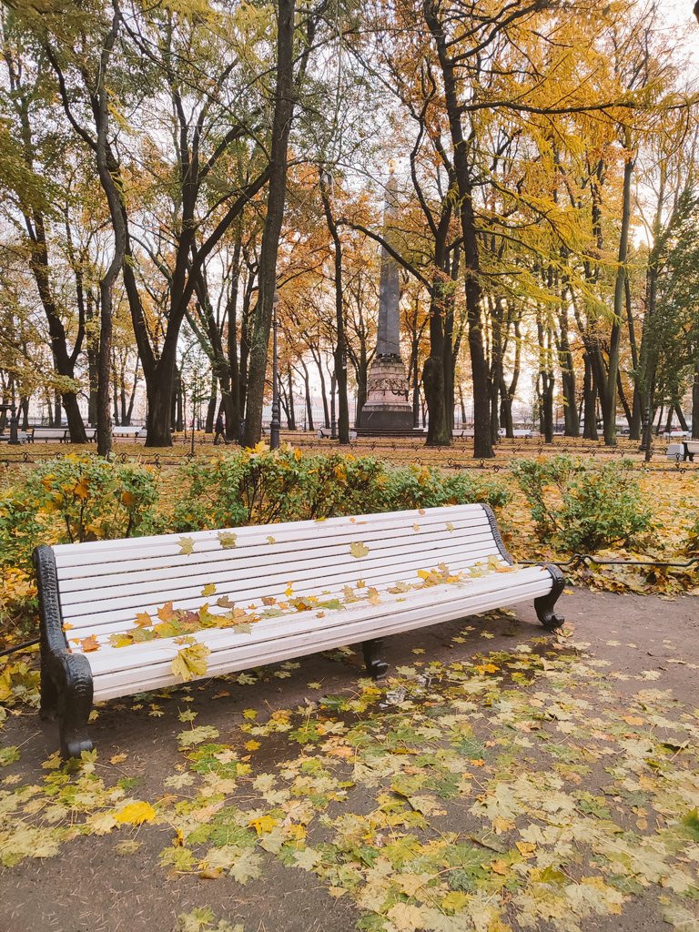Осенняя скамейка