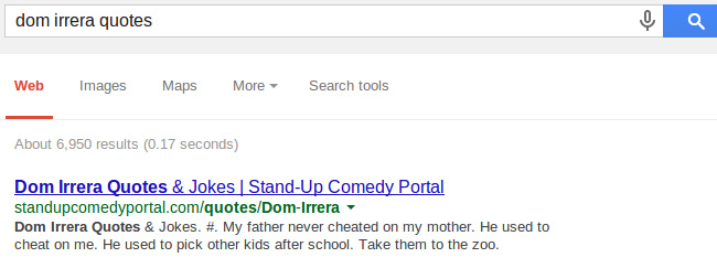Google Search, dom irrera quotes