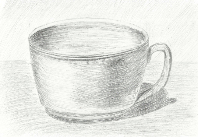 Карандашный рисунок чашки